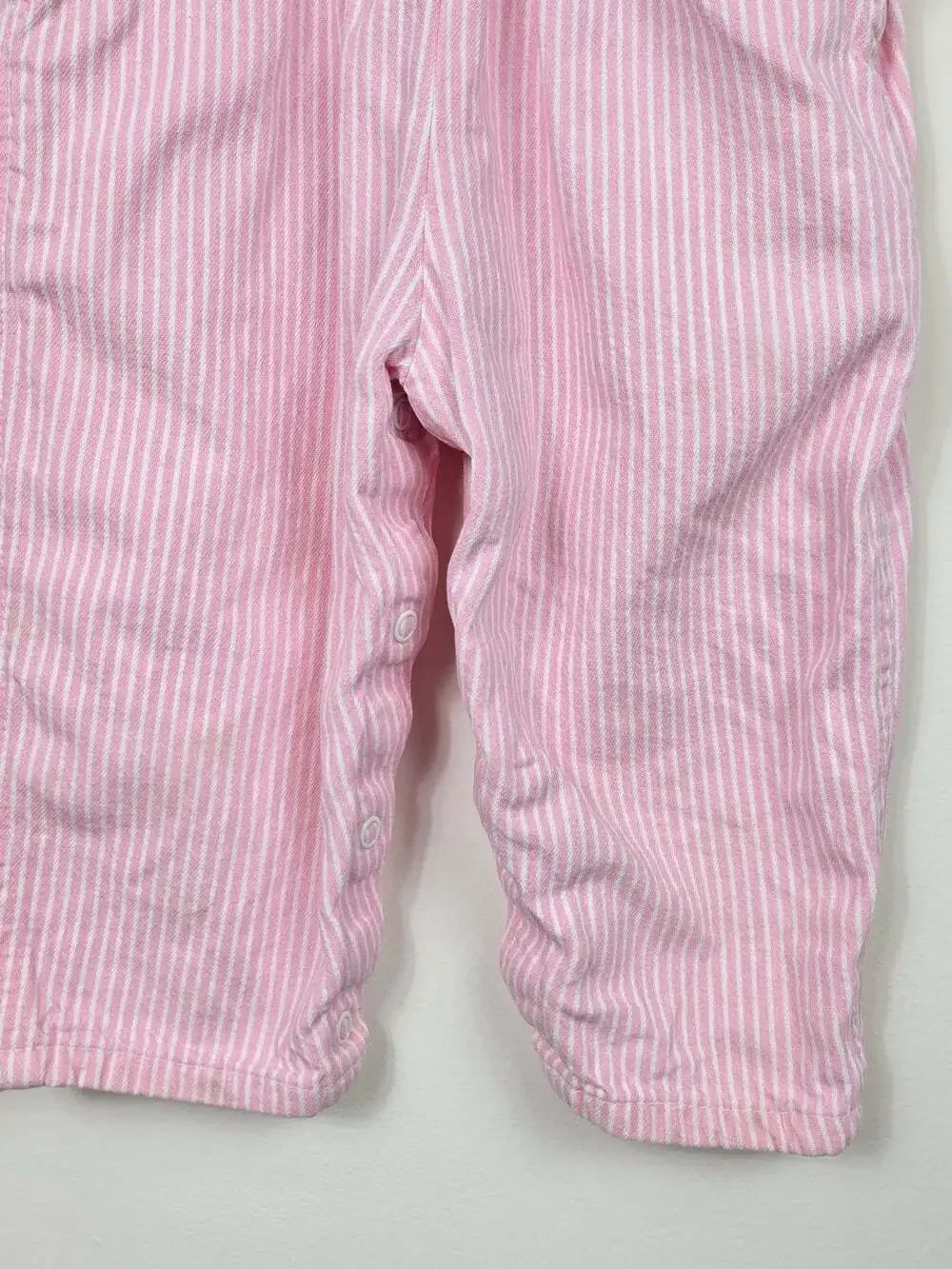 Vintage OshKosh B’Gosh Pink Stripe Overalls 18M Girls Cotton Railroad